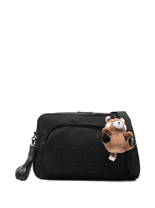 Borsa fasciatoio unisex BOSS Kids nera con orso BOSS KIDS | J5317809B